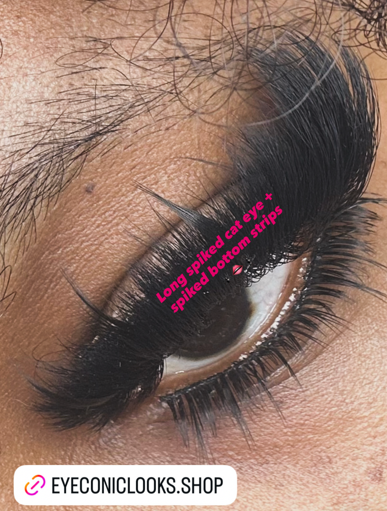 LONG SPIKED CAT  EYE 💗— CLUSTER LASH STRIPS